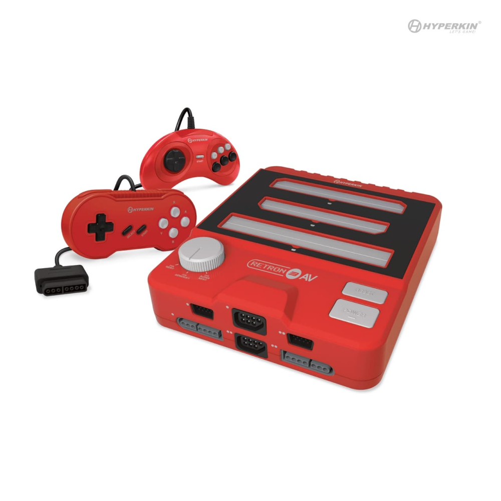 Hyperkin RetroN 3 HD 3in1 Retro Gaming Console for NES®/ Super NES®/Super Famicom™/ and Genesis®/Mega Drive (Jasper Red) - Image 4
