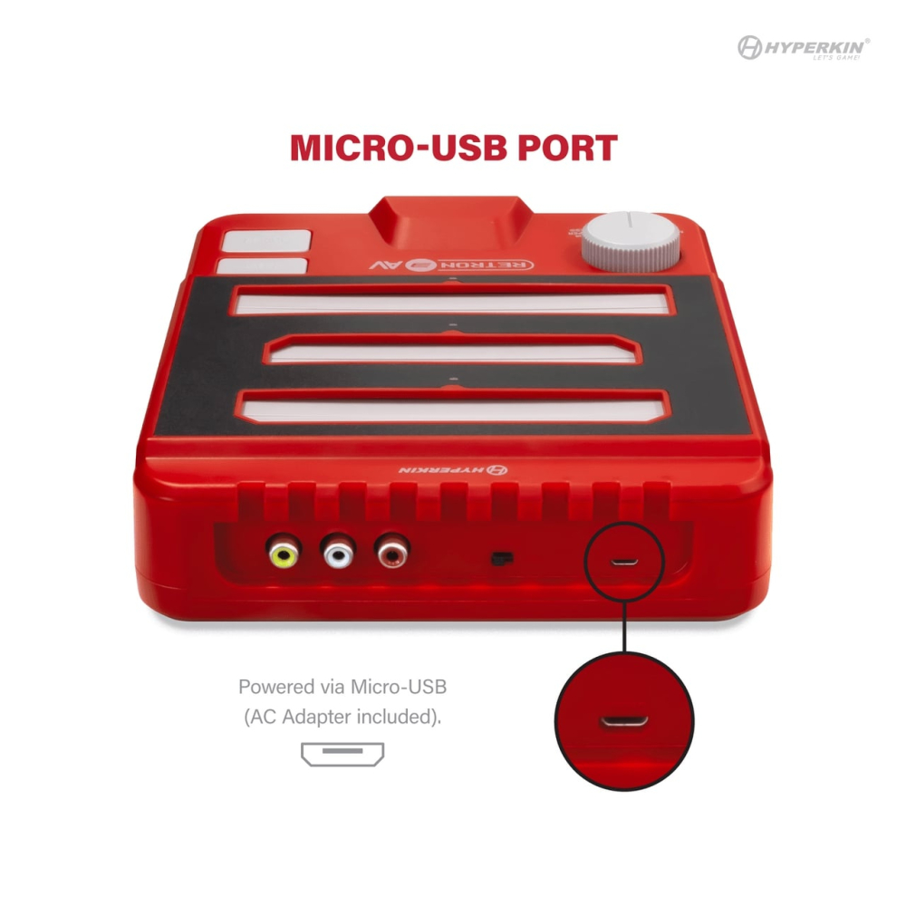 Hyperkin RetroN 3 HD 3in1 Retro Gaming Console for NES®/ Super NES®/Super Famicom™/ and Genesis®/Mega Drive (Jasper Red) - Image 8