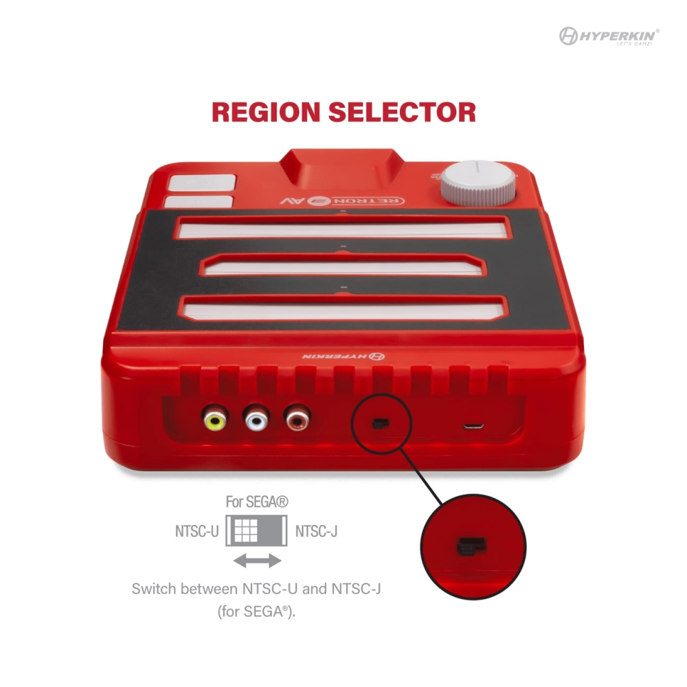 Hyperkin RetroN 3 HD 3in1 Retro Gaming Console for NES®/ Super NES®/Super Famicom™/ and Genesis®/Mega Drive (Jasper Red) - Image 9